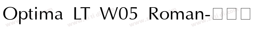Optima LT W05 Roman字体转换